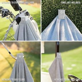 img 2 attached to Stripebird Magnetic Clip for Golf Towel - Cool Gray - Ultimate Strength Magnet for Easy Access - Attach to Golf Cart, Clubs or Hub - Removable