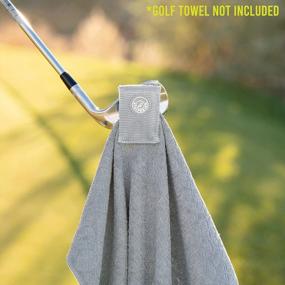 img 1 attached to Stripebird Magnetic Clip for Golf Towel - Cool Gray - Ultimate Strength Magnet for Easy Access - Attach to Golf Cart, Clubs or Hub - Removable