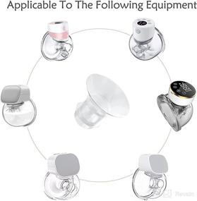 img 2 attached to 🍼 Mayyatt Pump Parts Inserts 21mm, 2-Pack Silicone Inserts Compatible with 24MM Flange - S9 S10 S12 S4DW Wearable Breast Pump Milk Collector Accessories