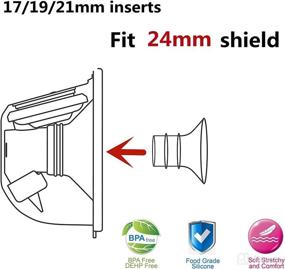 img 3 attached to 🍼 Mayyatt Pump Parts Inserts 21mm, 2-Pack Silicone Inserts Compatible with 24MM Flange - S9 S10 S12 S4DW Wearable Breast Pump Milk Collector Accessories