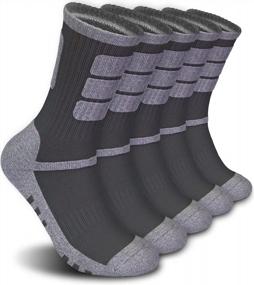 img 4 attached to Men'S Moisture-Wicking Athletic Hiking Socks - 5-Pack, Cushioned And Versatile For Year-Round Performance