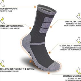 img 3 attached to Men'S Moisture-Wicking Athletic Hiking Socks - 5-Pack, Cushioned And Versatile For Year-Round Performance