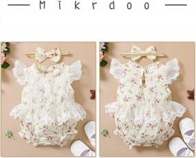img 3 attached to Newborn Baby Girl Romper Bodysuit Rompers - Infant & Toddler Girls Clothes
