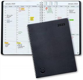 img 4 attached to 2023 Hourly Appointment Book Planner - Weekly And Monthly Organizer With Softcover And Twin-Wire Binding - Ideal For Teachers And Productivity - Simple Design - Size 6.5 X 8.5 Inches