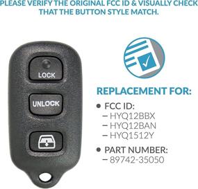 img 1 attached to 🔑 Keyless2Go Replacement Keyless Entry Remote Car Key Fob 4 Button FCC HYQ12BBX HYQ12BAN - Improved SEO