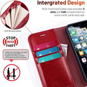 img 2 attached to Protect Your IPhone 12 Mini In Style With OCASE Wallet Case – RFID Blocking & Shockproof TPU Inner Shell