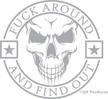 fafo skull decal around sticker logo