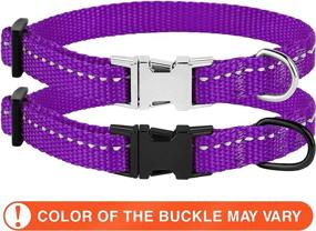 img 3 attached to CollarDirect Small Dog Collar: Adjustable, Reflective Nylon with Metal Buckle in Assorted Vibrant Colors