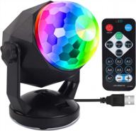 remote controlled lukasa sound-activated disco party lights with 7 rgb modes for atmosphere, strobe light effects, ideal for home dance room, dj, bar, karaoke nightclub, xmas, wedding, and pub shows logo