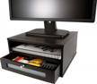 victor midnight black collection 1175-5 wood monitor stand/riser logo