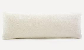 img 3 attached to Reafort Body Pillow Cover: Ultra Soft Sherpa Fabric With Zipper Closure (21"X54"), Cream