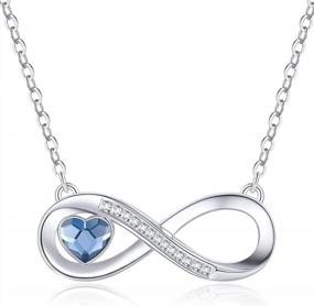 img 4 attached to Sterling Silver Heart Necklace With Cubic Zirconia - Perfect Christmas Or Birthday Gift For Women And Girls