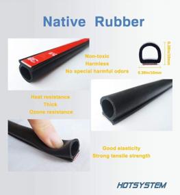 img 3 attached to Protect Your Vehicle From Weather With HOTSYSTEM Weatherstripping Seal Strip - 26.25Ft D-Shape Rubber For Car, Truck & Motor Door Cover Trunk