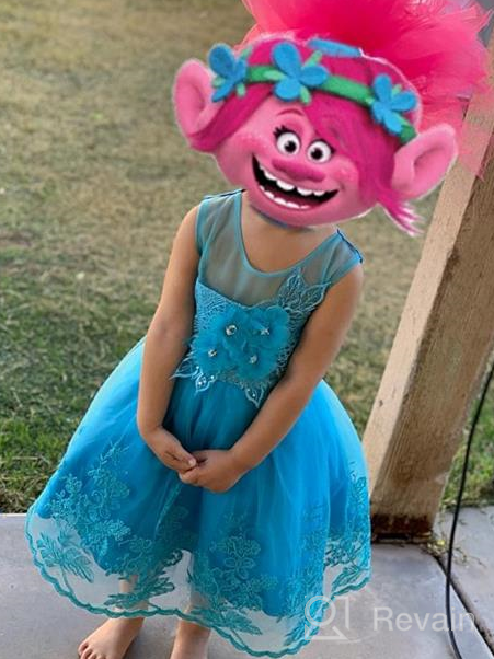 img 1 attached to Sequin Lace Flower Dress for Girls: 👗 Ideal for Weddings, Parties & Special Occasions (1-12 years) review by Sabrina Rodriguez