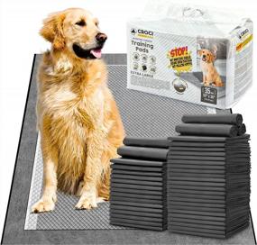 img 4 attached to Odor-Control Charcoal Dog Pads - XXL 30"X36", 6-Layer Leak-Proof & Quick Dry Pee Pads For Dogs, Absorbs Up To 10 Cups Of Liquid, Disposable Training Pads (35 Counts)