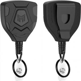 img 4 attached to Secure Your ID With MNGARISTA Heavy Duty Retractable Keychain And Badge Holder - 2-Pack