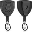 secure your id with mngarista heavy duty retractable keychain and badge holder - 2-pack logo