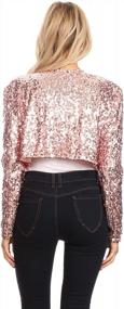 img 2 attached to Anna-Kaci Women'S Sequin Long Sleeve Cropped Blazer Bolero Shrug - Shine Bright!