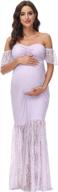 justvh для беременных с открытыми плечами и оборками, кружевное свадебное платье макси, платье для фотосессии логотип