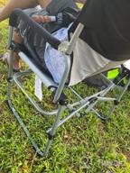 img 1 attached to KingCamp Heavy Duty Compact Folding Camping Chair With Side Table And Mesh Back For Adults, Ideal For Outdoor Activities Like Sports, Fishing, Beach, Picnic, Concerts, And Trips. review by Joel Wright