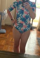 img 1 attached to Aleumdr Women'S Printed Swimsuit - Zip Front, Half/Long Sleeve In S-XXL review by Alex Tinker