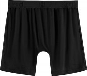 img 2 attached to Men'S Bamboo Viscose Underwear Boxer Briefs W/Fly 4 Pack - Breathable Comfort