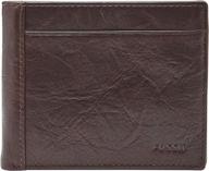 fossil men's sliding wallet in classic black - ideal wallets, card cases & money organizers for men's accessories логотип