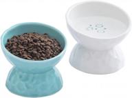 stress-free feeding for cats and small dogs with tilted ceramic raised bowls, set of 2 логотип