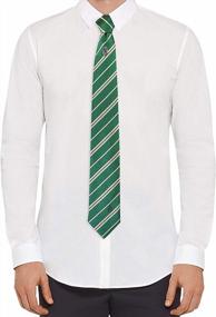 img 2 attached to Officially Licensed Slytherin Deluxe Harry Potter Tie With Pin - Gift Box Included