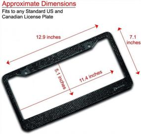 img 3 attached to Sparkling 8-Row Handmade Rhinestone License Plate Frames - Set Of 2 - Waterproof, Crystal Bling Frames For Car License Plates With Screws And Caps