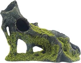 img 4 attached to 🏞️ Enhance Your Aquarium with Tree Hole Resin Ornament - Perfect Reptile Habitat Decoration, Fish Tank Hideaway Rock Cave House Hide Hut