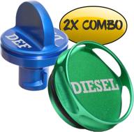 🚚 dodge ram truck 1500 2500 3500 (2013-2018) magnetic diesel fuel cap + def cap combo pack for 6.7 cummins ecodiesel (easy grip) logo
