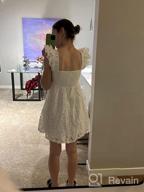 картинка 1 прикреплена к отзыву Кружевной сарафан в винтажном стиле для женщин: мини-платье с оборками на бретелях, квадратным вырезом, завышенной талией и элегантным дизайном для гостей свадьбы от EXLURA от Dave White