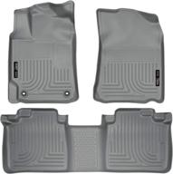 🚗 husky liners weatherbeater series - grey front & 2nd seat floor liners for 2012-2017 toyota camry (3 pieces) логотип