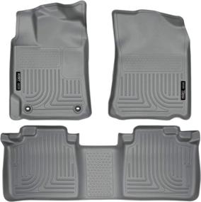 img 4 attached to 🚗 Husky Liners Weatherbeater Series - Grey Front & 2nd Seat Floor Liners for 2012-2017 Toyota Camry (3 Pieces)