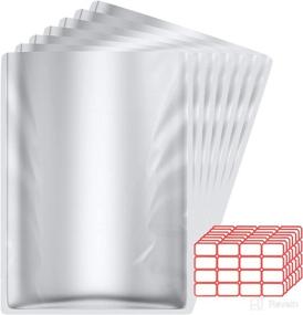 img 4 attached to 🛍️ Premium 1 Gallon Mylar Bags - 100 Pack, 10"x14" Size, Extra Thick 9.4 Mil Bags for Long-Term Food Storage of Grains, Beans, Meat, and Dehydrated Foods. Sealable Mylar Bags with Sticks and Labels Included