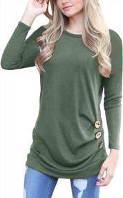 img 2 attached to 👚 Yincro Women's Fall Tshirt Blouses - Casual Long Sleeve Tunic Tops for Stylish Comfort