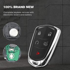 img 2 attached to Get a Perfect Replacement: VOFONO Keyless Entry Remote Car Key Fob for Cadillac SRX, XTS, Escalade, ATS, and CTS (2014-2017)