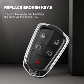 img 1 attached to Get a Perfect Replacement: VOFONO Keyless Entry Remote Car Key Fob for Cadillac SRX, XTS, Escalade, ATS, and CTS (2014-2017)