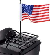 🏍️ premium american flag motorcycle flag pole mount for harley davidson honda goldwing cb vtx cbr yamaha - fits 1/2" round luggage rack логотип