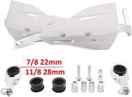 🧤 durable and versatile hand guards for 7/8" and 1 1/8" brush bar - ideal for off-road atv, motorcycle, pit dirt bike & motocross - white логотип