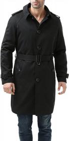 img 4 attached to Men'S Classic Single Breasted Trench Coat With Removable Liner - Waterproof And Ideal For All-Weather Wear By BGSD