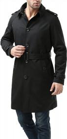 img 3 attached to Men'S Classic Single Breasted Trench Coat With Removable Liner - Waterproof And Ideal For All-Weather Wear By BGSD