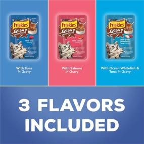 img 3 attached to 🐱 Purina Friskies Gravy Wet Cat Food Variety Pack - 24 Seafood Pouches 3 oz.