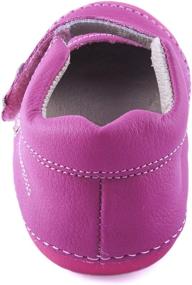 img 2 attached to Wobbly Waddlers Toddler Leather Support Girls' Shoes ~ Flats