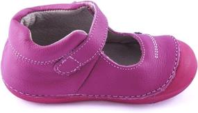 img 1 attached to Wobbly Waddlers Toddler Leather Support Girls' Shoes ~ Flats