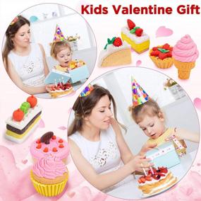 img 1 attached to Make Valentine'S Day Special With 28 Heart-Filled Food Erasers And Valentine Cards For Kids - The Perfect Party Favors, Gift Exchange, And School Supplies Set!
