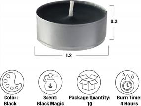 img 1 attached to Ароматизированные чайные свечи CandleNScent'S Black Magic, упаковка из 10 штук, сделано в США