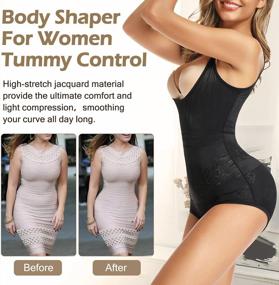 img 2 attached to Women'S Bodysuit Shapewear With Tummy Control, Backless Design, Thigh & Waist Slimming - JOYSHAPER Body Shaper Tops