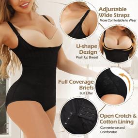 img 1 attached to Корректирующее белье для женщин с контролем живота, дизайном с открытой спиной, для похудения бедер и талии - JOYSHAPER Body Shaper Tops